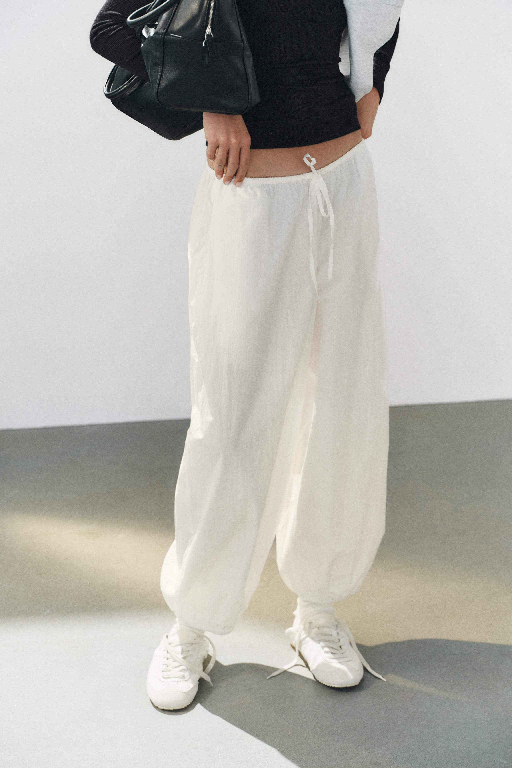ELASTIC NYLON PANTS